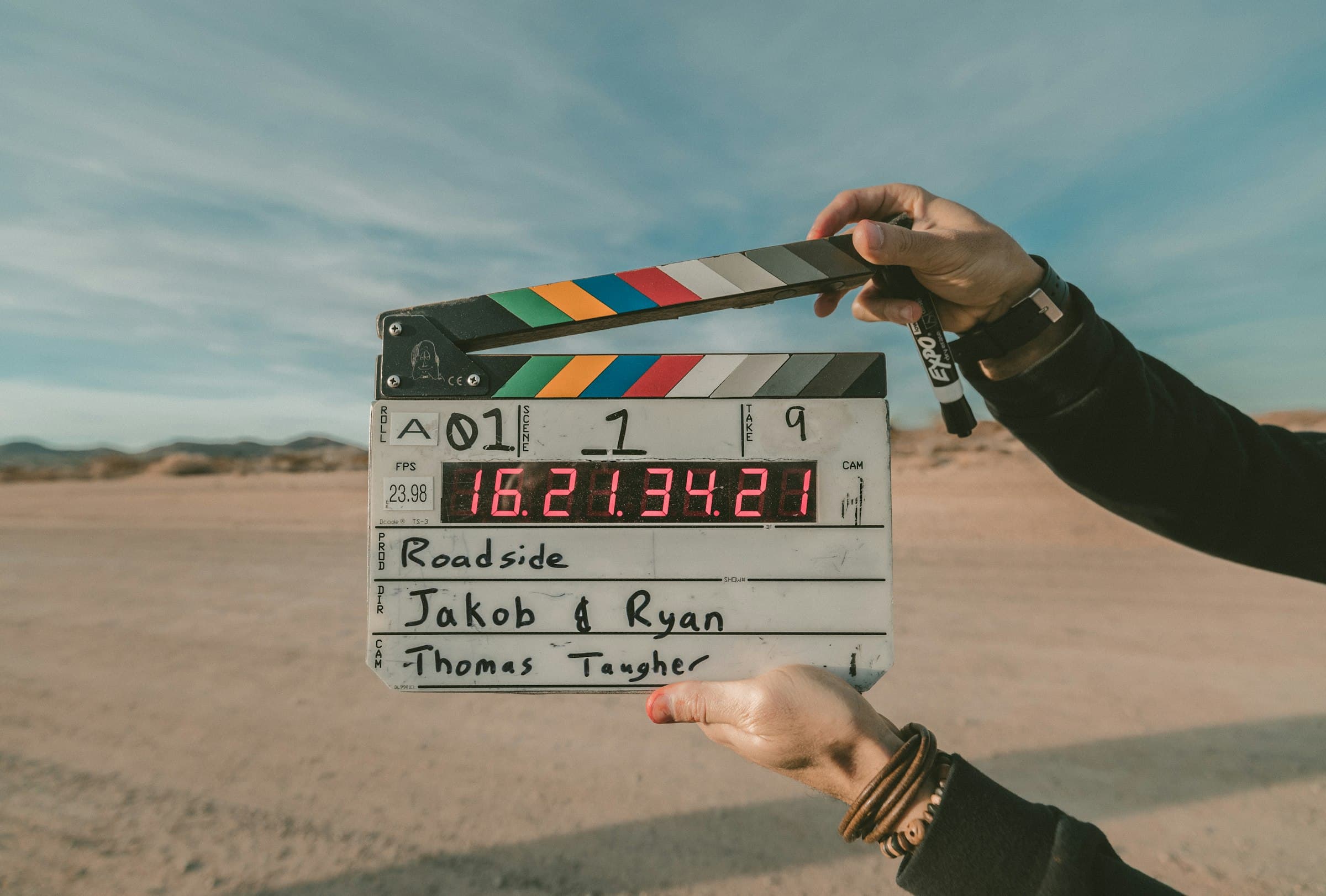 Film crew on a movie set
